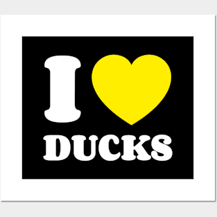 I Love Ducks Heart Love Posters and Art